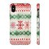 Icelandic Watercolor inspired by Christmas Sweaters - Impact Resistant Phone Case iPhone XS MAX Glossy